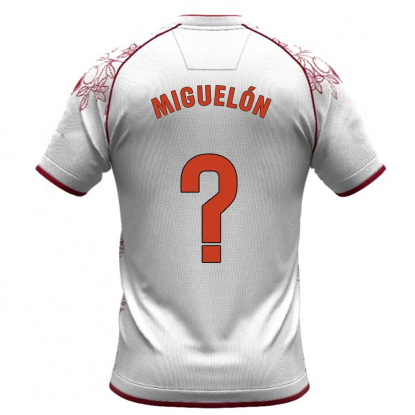 Danxen Mujer Camiseta Miguelón #0 Blanco Burdeos 2ª Equipación 2025/26 La Camisa México