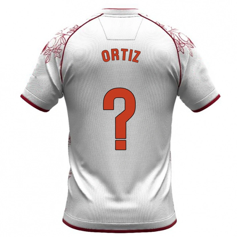 Danxen Mujer Camiseta Pablo Ortiz #0 Blanco Burdeos 2ª Equipación 2025/26 La Camisa México