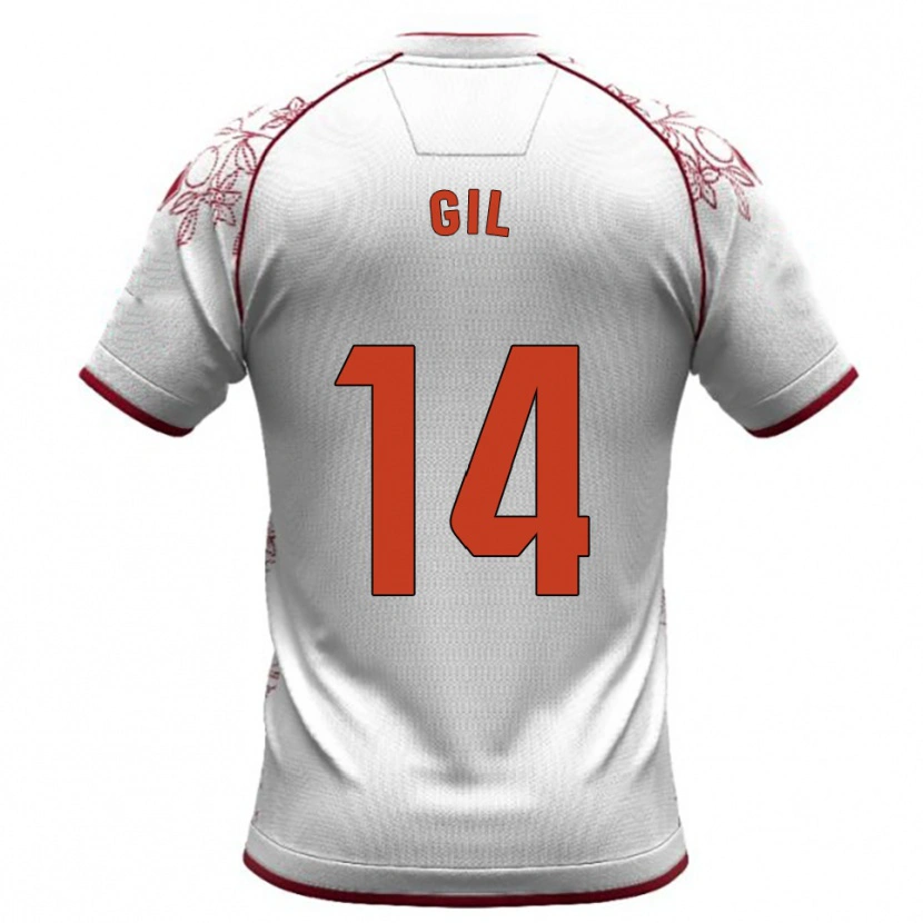 Danxen Mujer Camiseta Óscar Gil #14 Blanco Burdeos 2ª Equipación 2025/26 La Camisa México