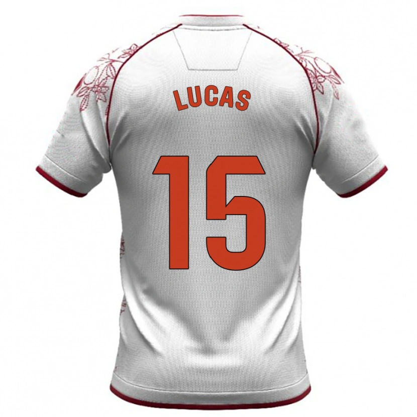 Danxen Mujer Camiseta Lucas Alcázar #15 Blanco Burdeos 2ª Equipación 2025/26 La Camisa México