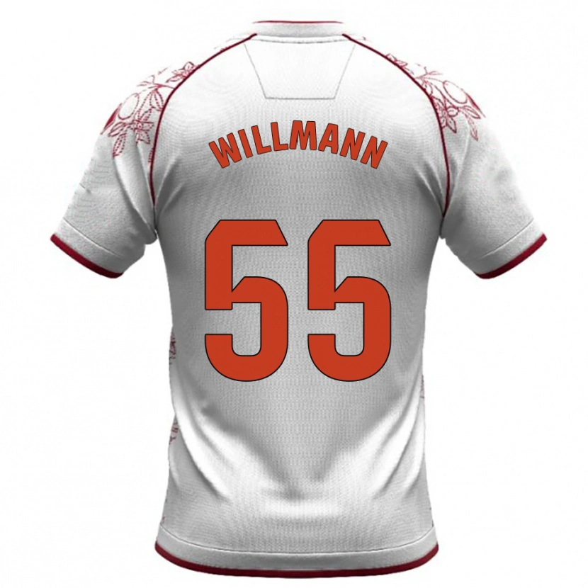 Danxen Mujer Camiseta Michal Willmann #55 Blanco Burdeos 2ª Equipación 2025/26 La Camisa México