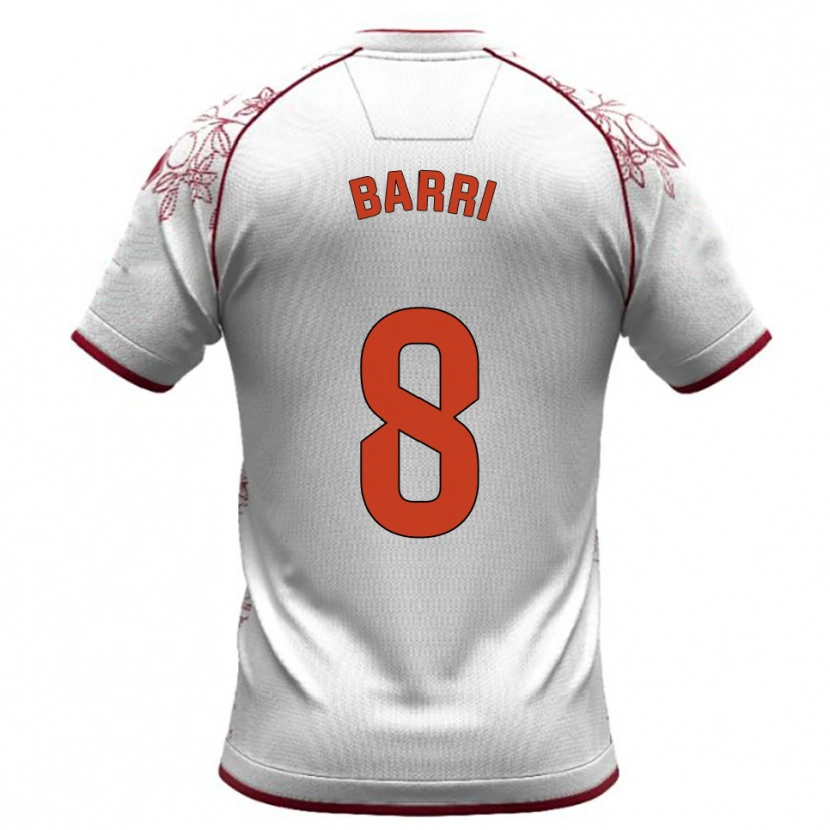 Danxen Mujer Camiseta Diego Barri #8 Blanco Burdeos 2ª Equipación 2025/26 La Camisa México