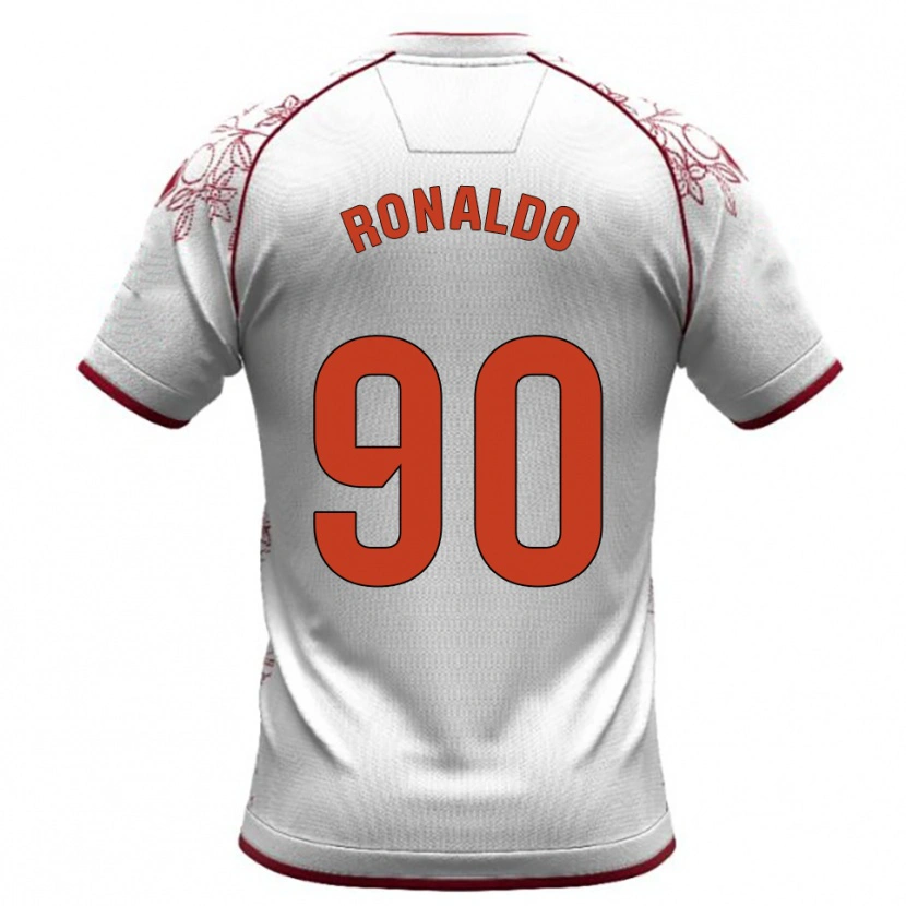Danxen Mujer Camiseta Ronaldo #90 Blanco Burdeos 2ª Equipación 2025/26 La Camisa México