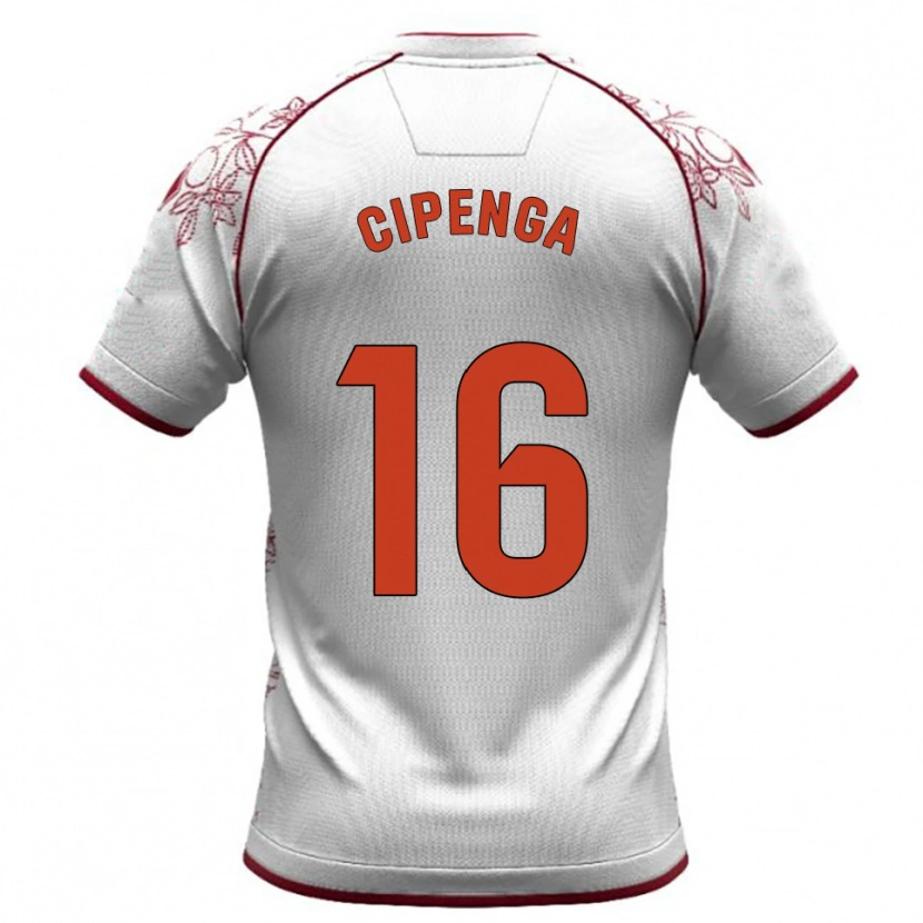 Danxen Mujer Camiseta Brian Cipenga #16 Blanco Burdeos 2ª Equipación 2025/26 La Camisa México