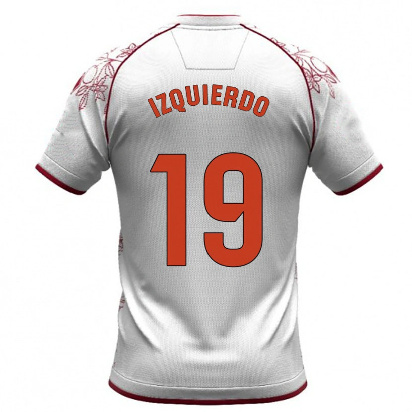 Danxen Mujer Camiseta Yeray Izquierdo #19 Blanco Burdeos 2ª Equipación 2025/26 La Camisa México