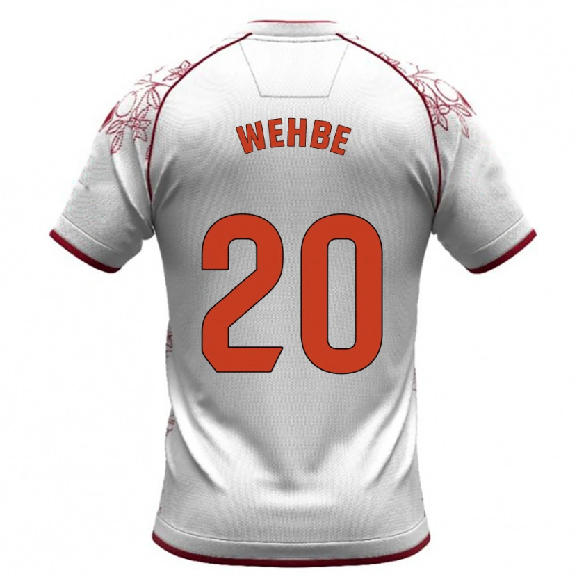 Danxen Mujer Camiseta Charbel Wehbe #20 Blanco Burdeos 2ª Equipación 2025/26 La Camisa México