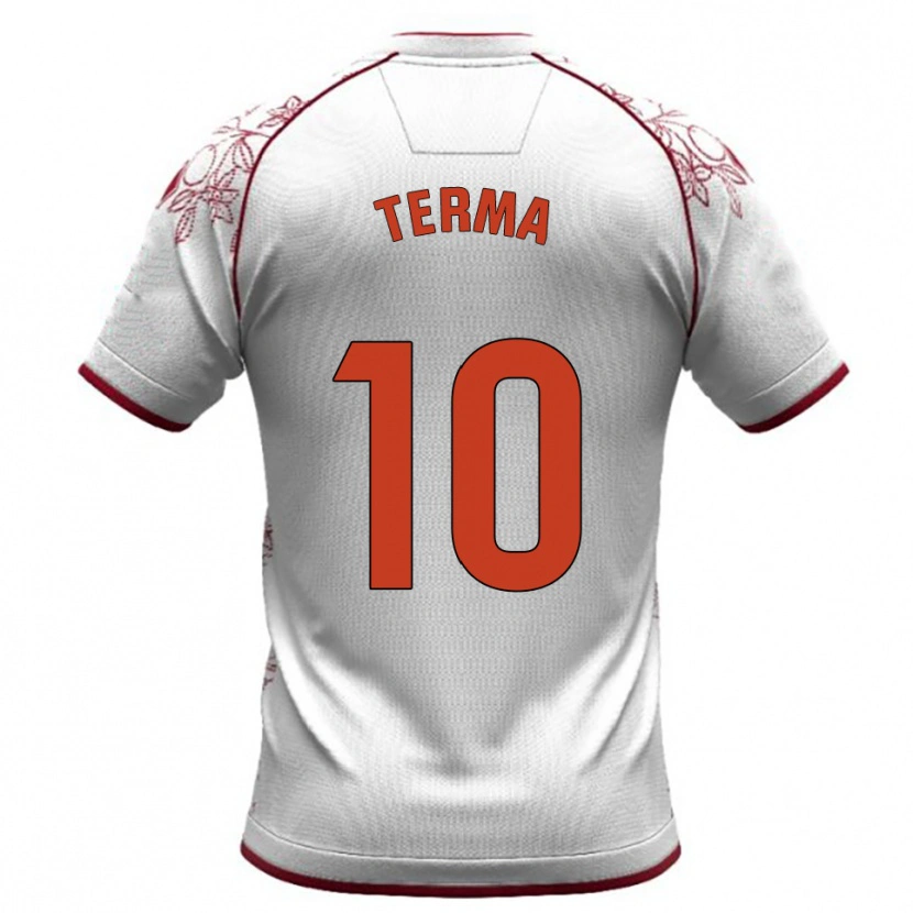 Danxen Mujer Camiseta Guillem Terma #10 Blanco Burdeos 2ª Equipación 2025/26 La Camisa México