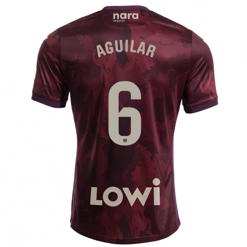 Danxen Mujer Camiseta Lalo Aguilar #6 Burdeos Blanco 2ª Equipación 2025/26 La Camisa México