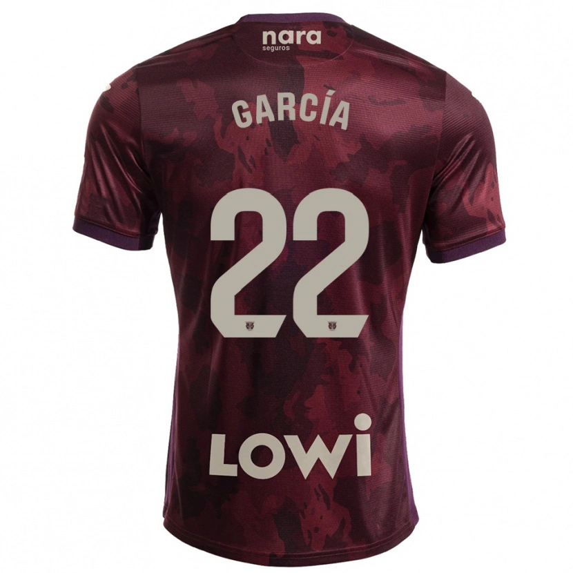 Danxen Mujer Camiseta Hugo García #22 Burdeos Blanco 2ª Equipación 2025/26 La Camisa México