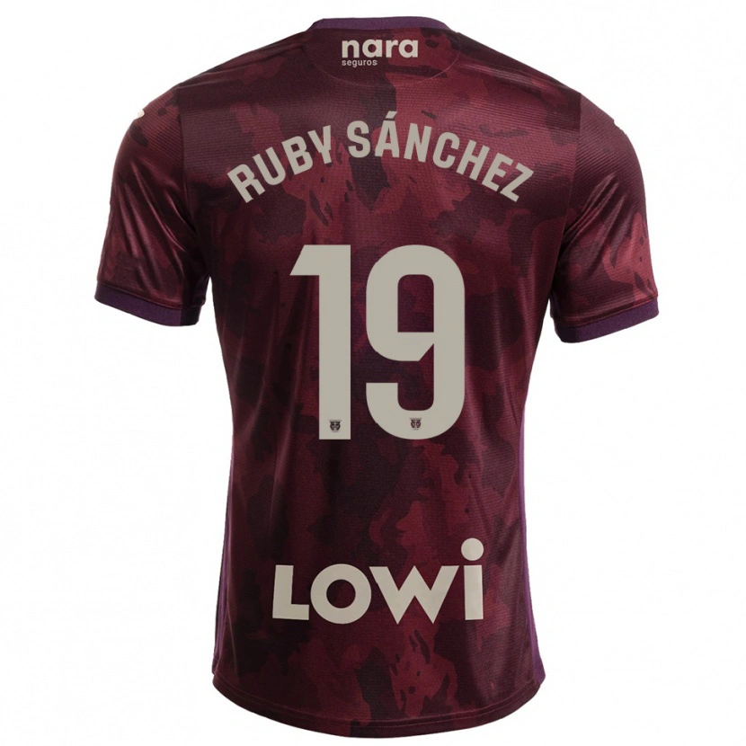Danxen Mujer Camiseta Ruby Sánchez #19 Burdeos Blanco 2ª Equipación 2025/26 La Camisa México