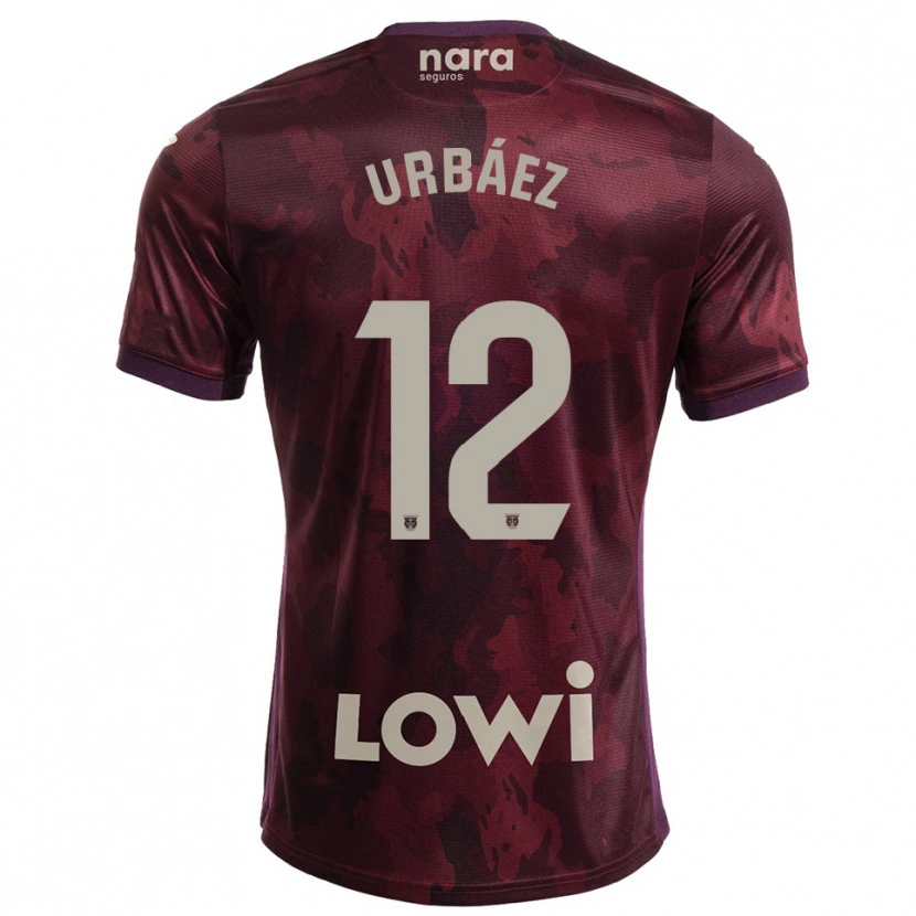Danxen Mujer Camiseta Joao Urbáez #12 Burdeos Blanco 2ª Equipación 2025/26 La Camisa México