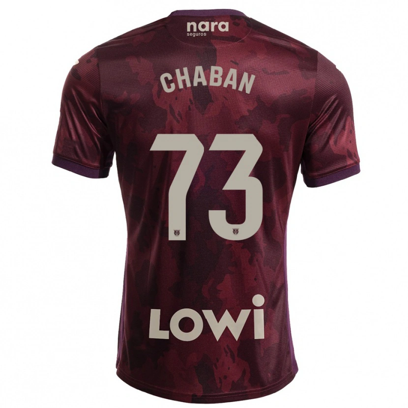 Danxen Mujer Camiseta Danylo Chaban #73 Burdeos Blanco 2ª Equipación 2025/26 La Camisa México
