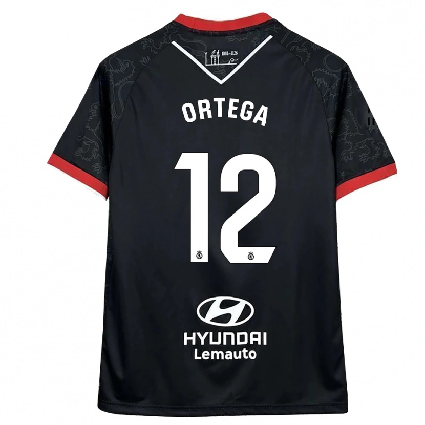 Danxen Mujer Camiseta Guzmán Ortega #12 Negro Rojo 2ª Equipación 2025/26 La Camisa México