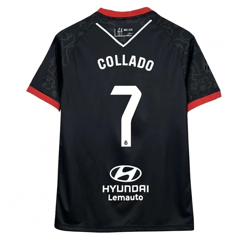 Danxen Mujer Camiseta Diego Collado #7 Negro Rojo 2ª Equipación 2025/26 La Camisa México