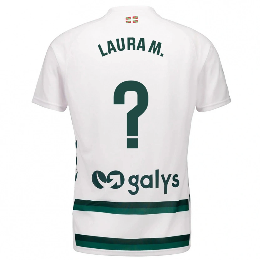 Danxen Mujer Camiseta Laura Marti Enseñat #0 Blanco Verde 2ª Equipación 2025/26 La Camisa México