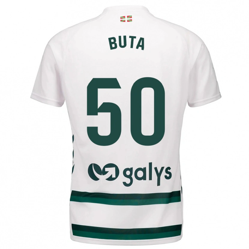 Danxen Mujer Camiseta Leonardo Buta #50 Blanco Verde 2ª Equipación 2025/26 La Camisa México