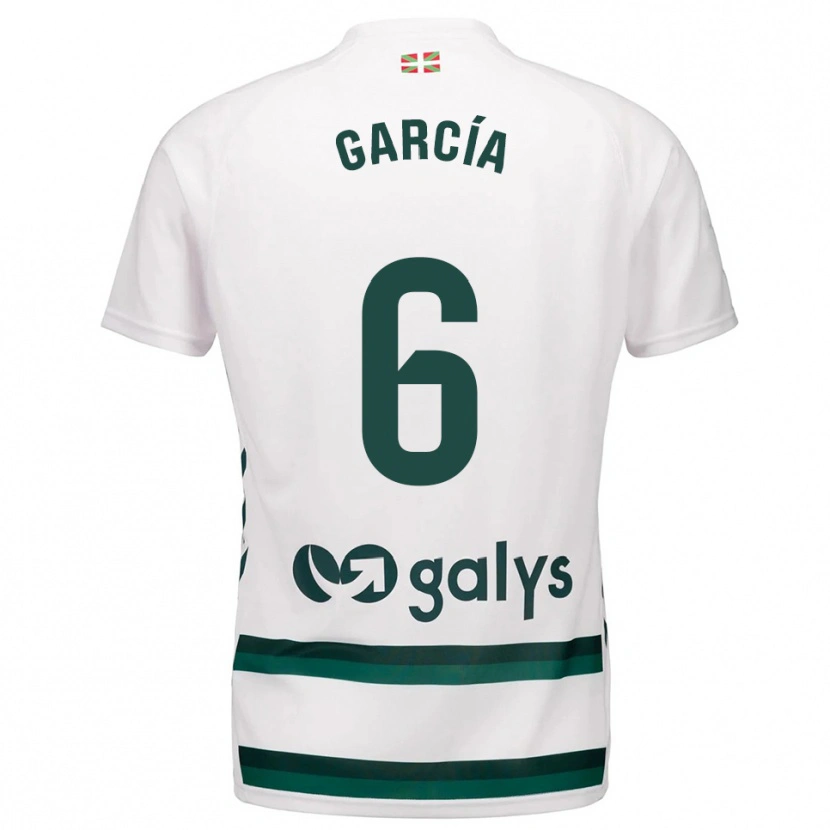 Danxen Mujer Camiseta Óscar García #6 Blanco Verde 2ª Equipación 2025/26 La Camisa México