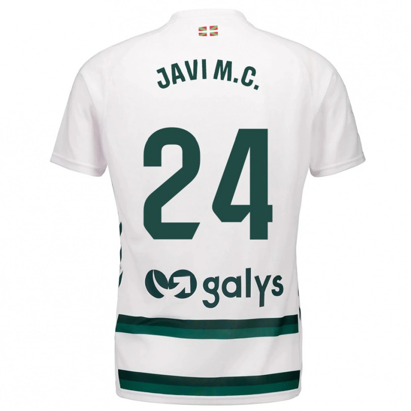 Danxen Mujer Camiseta Javi Martínez #24 Blanco Verde 2ª Equipación 2025/26 La Camisa México