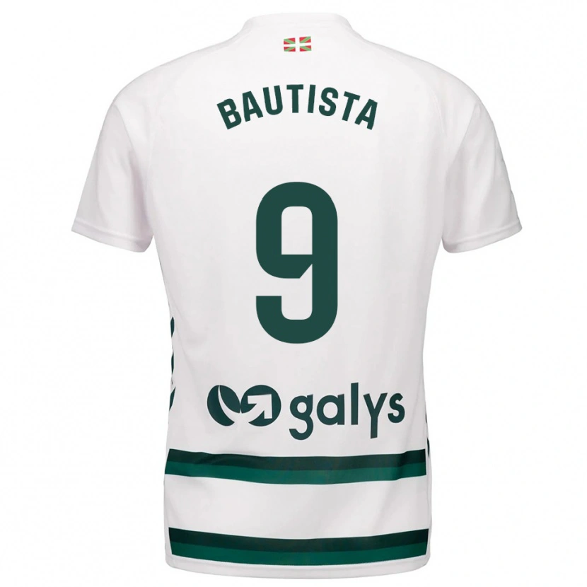 Danxen Mujer Camiseta Jon Bautista #9 Blanco Verde 2ª Equipación 2025/26 La Camisa México