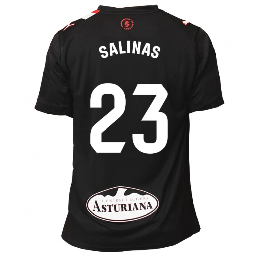 Danxen Mujer Camiseta Hugo Salinas #23 Negro Blanco 2ª Equipación 2025/26 La Camisa México