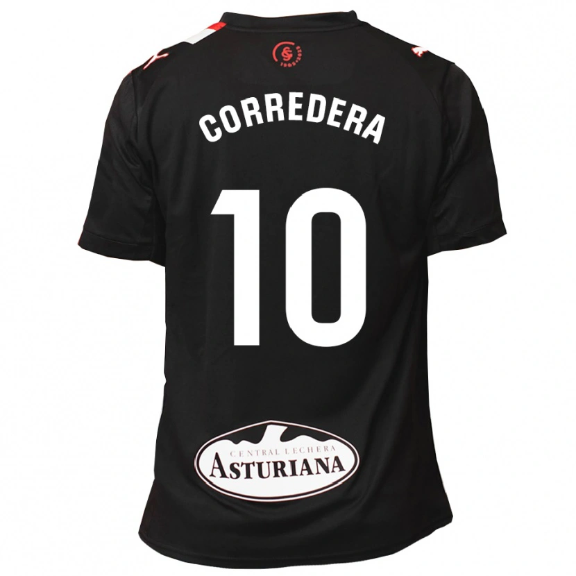 Danxen Mujer Camiseta Àlex Corredera #10 Negro Blanco 2ª Equipación 2025/26 La Camisa México