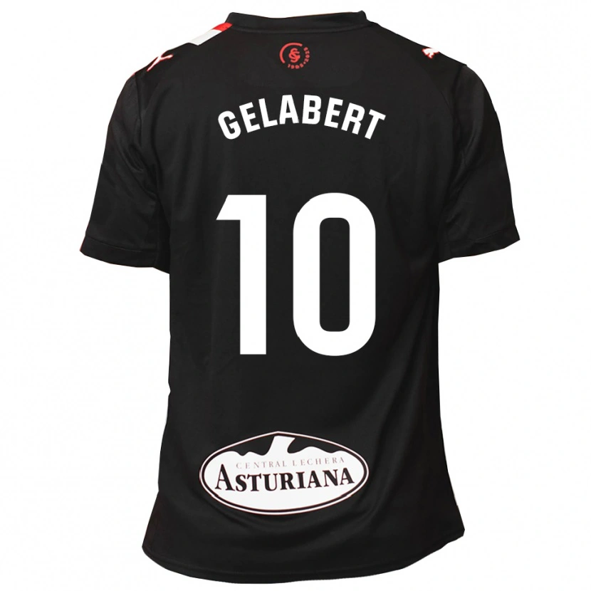 Danxen Mujer Camiseta César Gelabert #10 Negro Blanco 2ª Equipación 2025/26 La Camisa México
