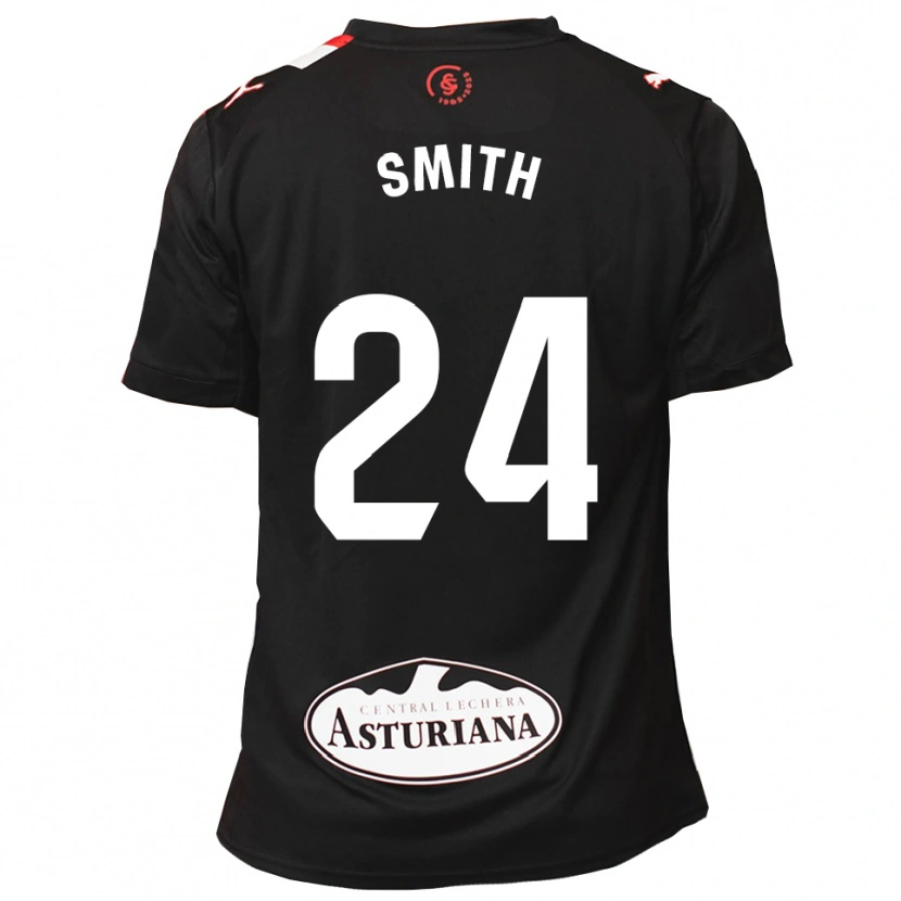 Danxen Mujer Camiseta Justin Smith #24 Negro Blanco 2ª Equipación 2025/26 La Camisa México