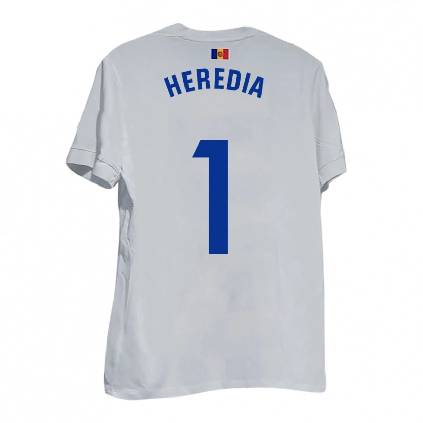Danxen Mujer Camiseta Alex Heredia #1 Blanco Amarillo Azul 2ª Equipación 2025/26 La Camisa México