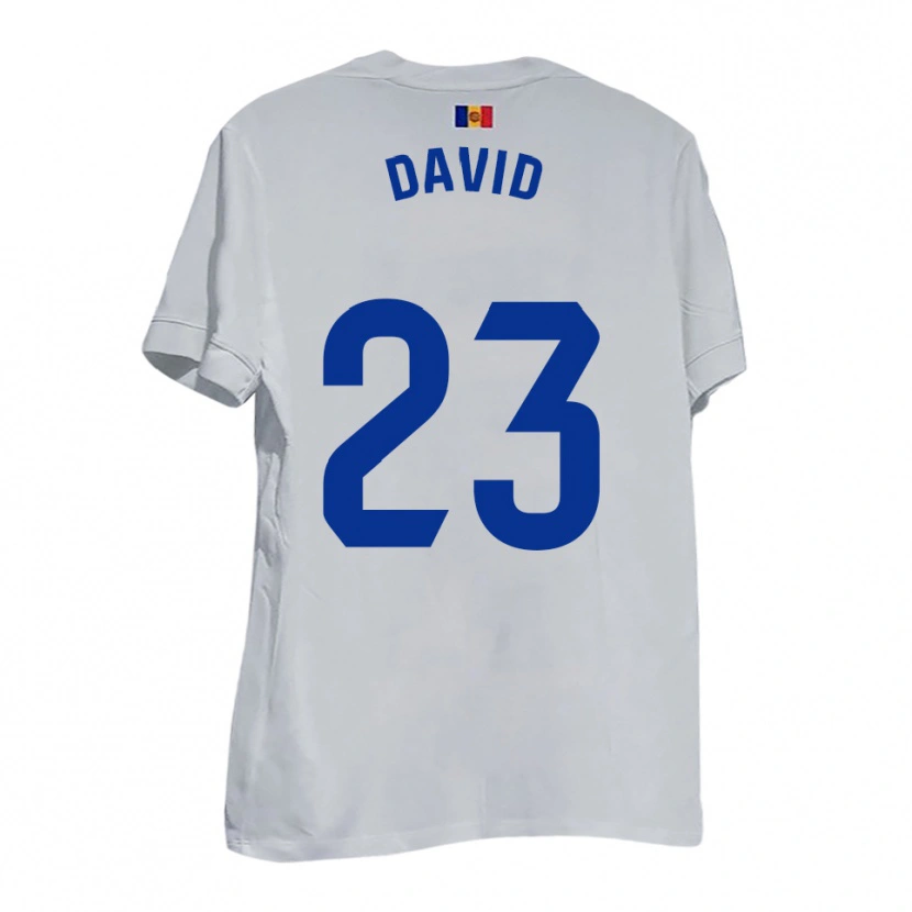 Danxen Mujer Camiseta David De La Fuente #23 Blanco Amarillo Azul 2ª Equipación 2025/26 La Camisa México