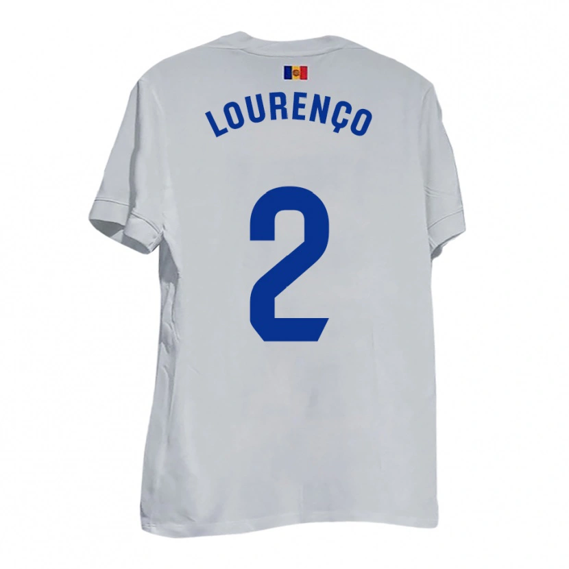 Danxen Mujer Camiseta Lucas Lourenço #2 Blanco Amarillo Azul 2ª Equipación 2025/26 La Camisa México