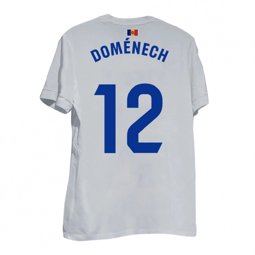 Danxen Mujer Camiseta Marc Doménech #12 Blanco Amarillo Azul 2ª Equipación 2025/26 La Camisa México