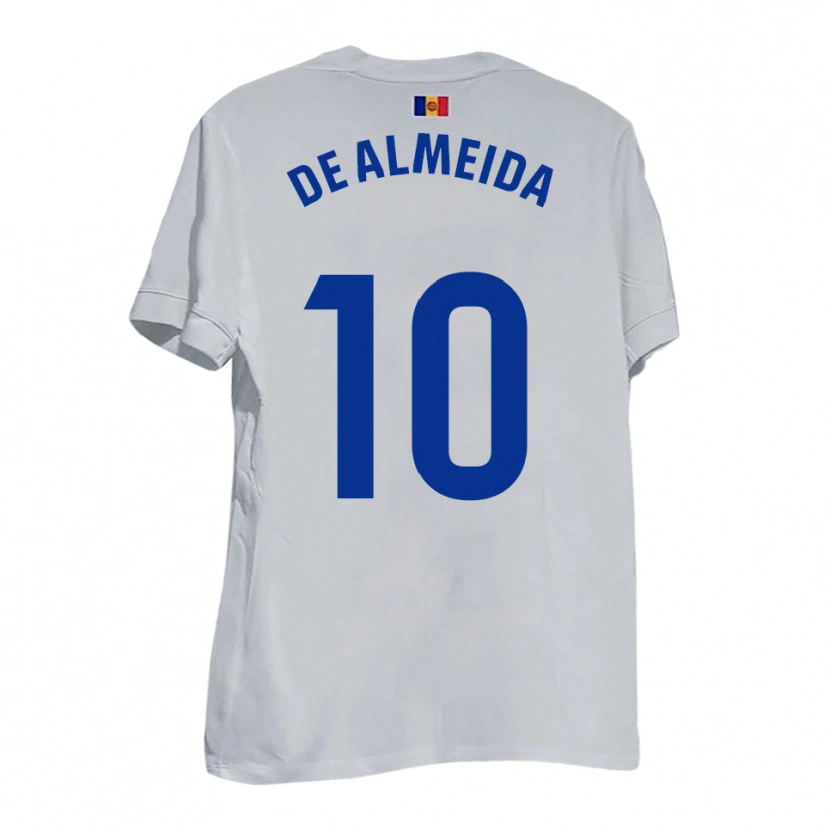 Danxen Mujer Camiseta Tomás De Almeida #10 Blanco Amarillo Azul 2ª Equipación 2025/26 La Camisa México