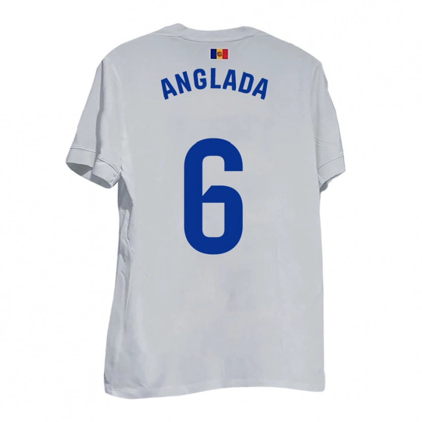 Danxen Mujer Camiseta Manel Anglada #6 Blanco Amarillo Azul 2ª Equipación 2025/26 La Camisa México