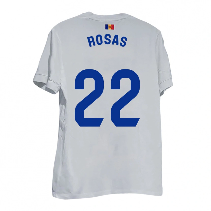 Danxen Mujer Camiseta Berto Rosas #22 Blanco Amarillo Azul 2ª Equipación 2025/26 La Camisa México