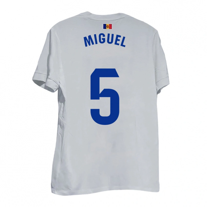 Danxen Mujer Camiseta Carlos Miguel #5 Blanco Amarillo Azul 2ª Equipación 2025/26 La Camisa México
