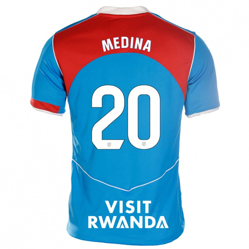Danxen Mujer Camiseta Andrea Medina #20 Azul Blanco Equipación Tercera 2025/26 La Camisa México