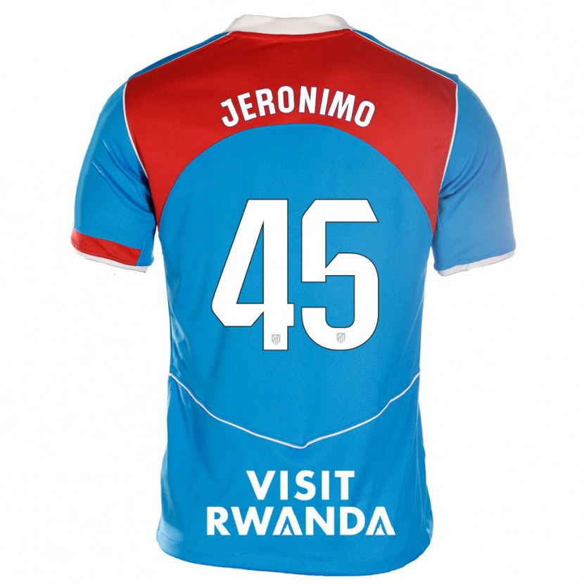 Danxen Mujer Camiseta Isaiah Jeronimo #45 Azul Blanco Equipación Tercera 2025/26 La Camisa México