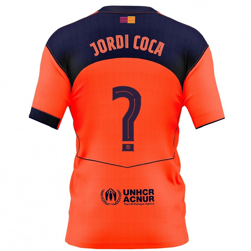 Danxen Mujer Camiseta Jordi Coca #0 Naranja Marino Equipación Tercera 2025/26 La Camisa México