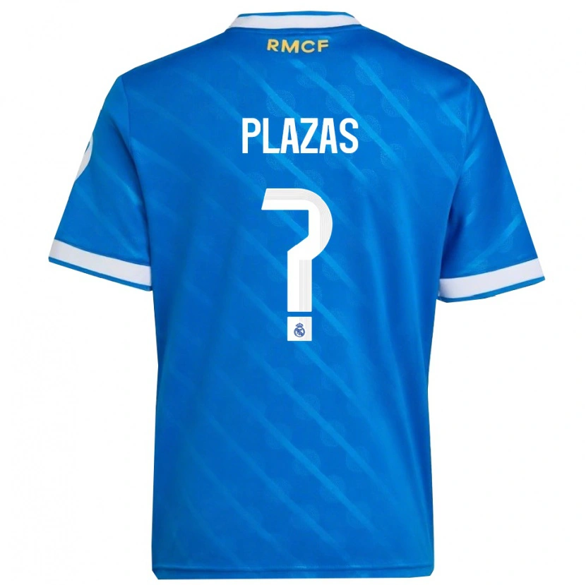 Danxen Mujer Camiseta Victor Plazas #0 Azul Blanco Equipación Tercera 2025/26 La Camisa México
