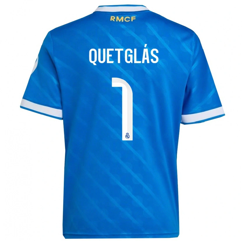 Danxen Mujer Camiseta Ferran Quetglás #1 Azul Blanco Equipación Tercera 2025/26 La Camisa México