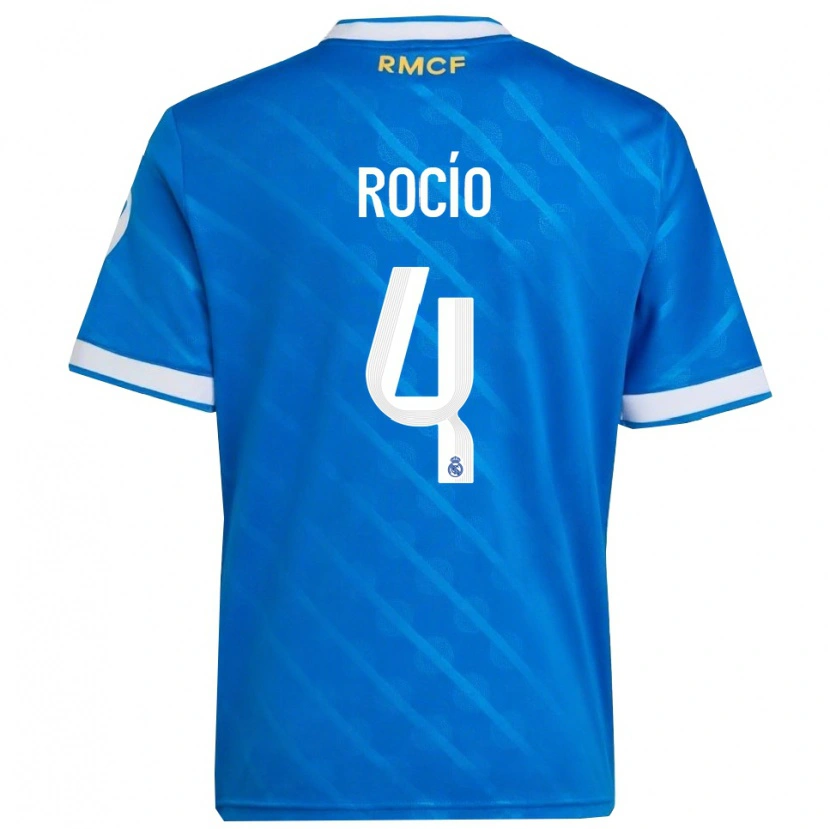 Danxen Mujer Camiseta Rocío Gálvez #4 Azul Blanco Equipación Tercera 2025/26 La Camisa México