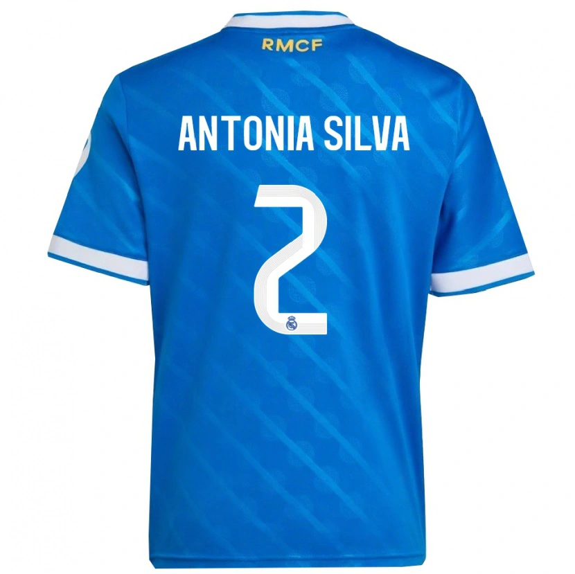 Danxen Mujer Camiseta Antônia Silva #2 Azul Blanco Equipación Tercera 2025/26 La Camisa México