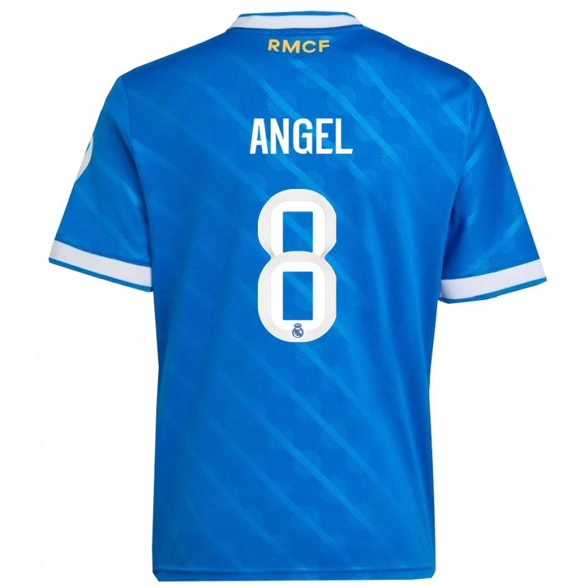 Danxen Mujer Camiseta Manuel Ángel #8 Azul Blanco Equipación Tercera 2025/26 La Camisa México