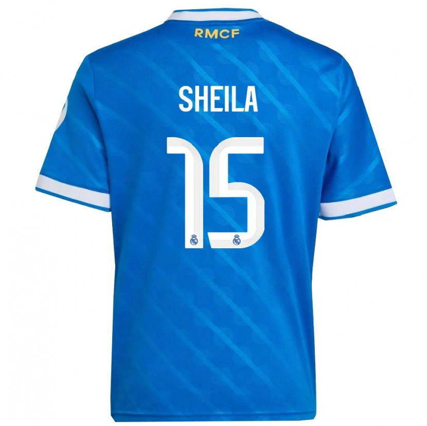 Danxen Mujer Camiseta Sheila García #15 Azul Blanco Equipación Tercera 2025/26 La Camisa México