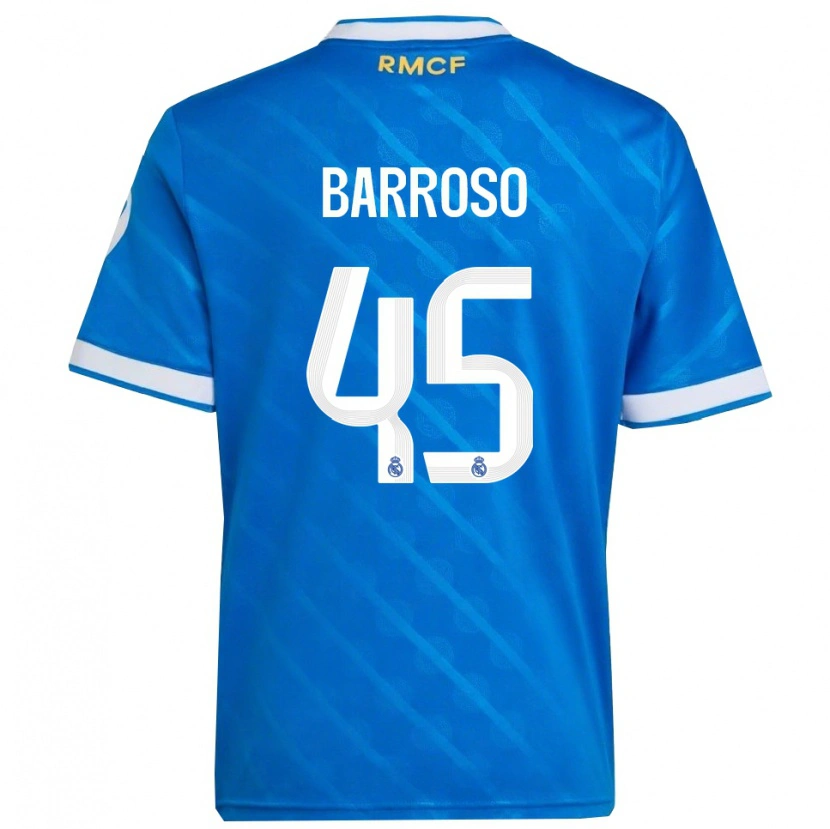 Danxen Mujer Camiseta Jaime Barroso #45 Azul Blanco Equipación Tercera 2025/26 La Camisa México