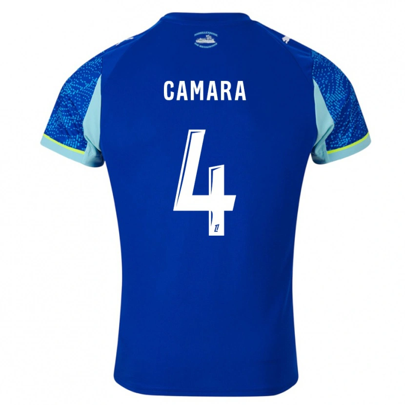 Danxen Mujer Camiseta Fodé Camara #4 Celeste Blanco Equipación Tercera 2025/26 La Camisa México