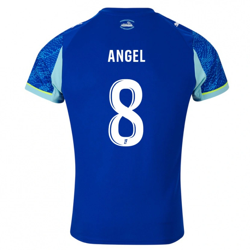 Danxen Mujer Camiseta Angel Gomes #8 Celeste Blanco Equipación Tercera 2025/26 La Camisa México