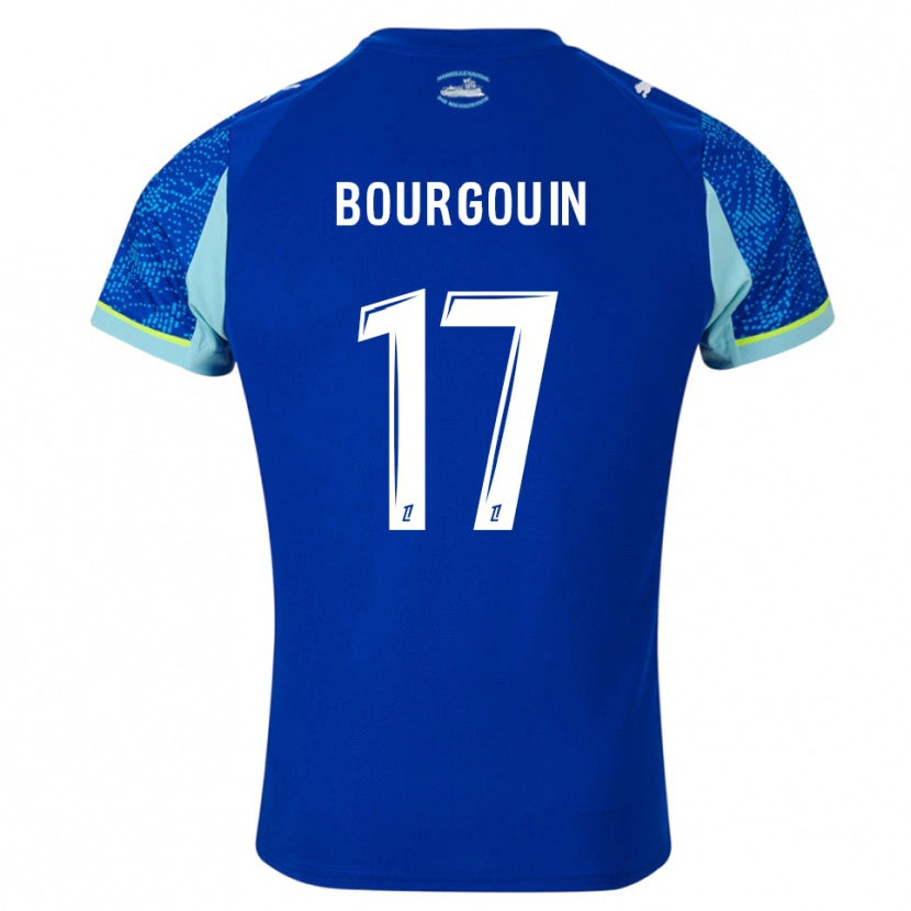 Danxen Mujer Camiseta Laura Bourgouin #17 Celeste Blanco Equipación Tercera 2025/26 La Camisa México