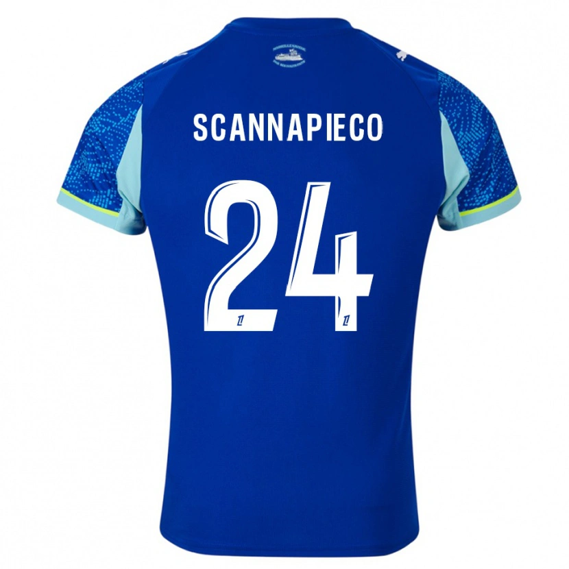 Danxen Mujer Camiseta Dona Scannapieco #24 Celeste Blanco Equipación Tercera 2025/26 La Camisa México