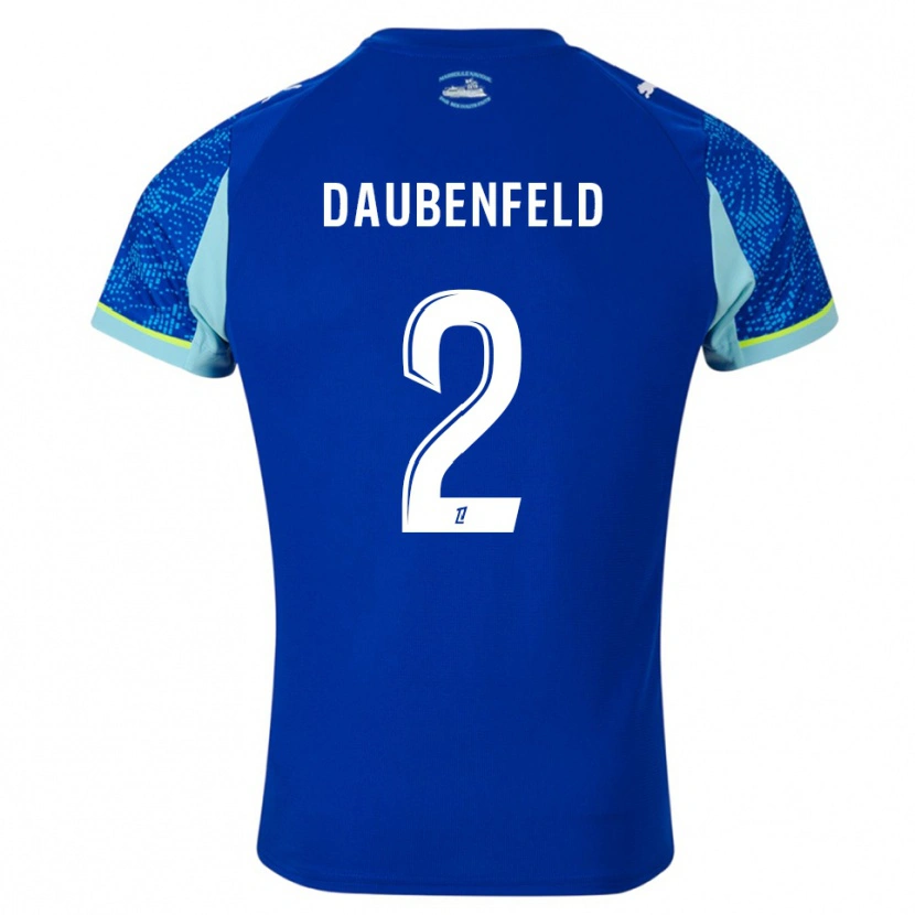 Danxen Mujer Camiseta Lucas Daubenfeld #2 Celeste Blanco Equipación Tercera 2025/26 La Camisa México